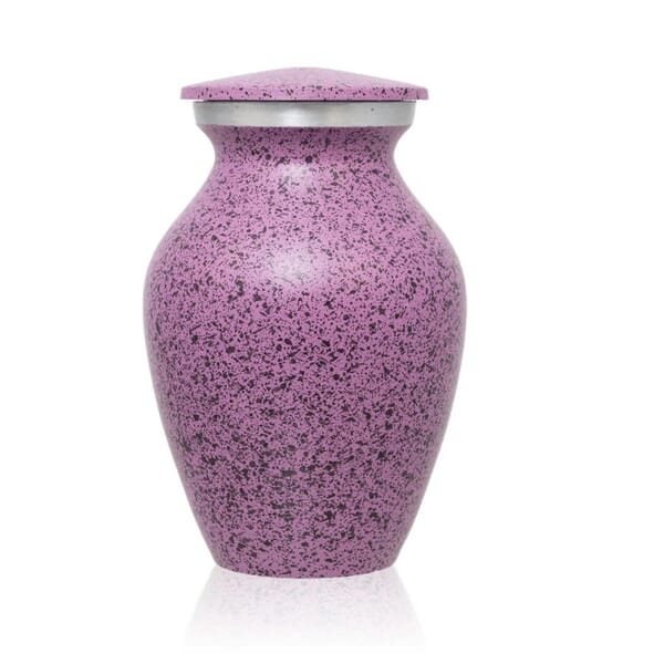 Warm Lilac Speckled Keepsake Urn
