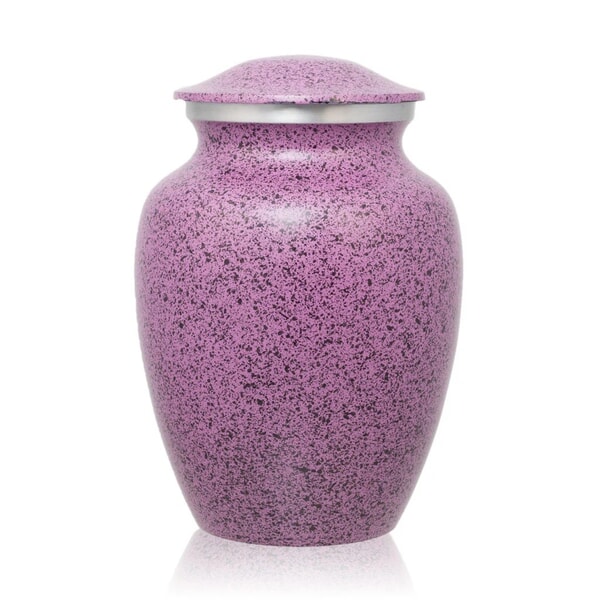 Warm Lilac Speckled Small Cremation Urn