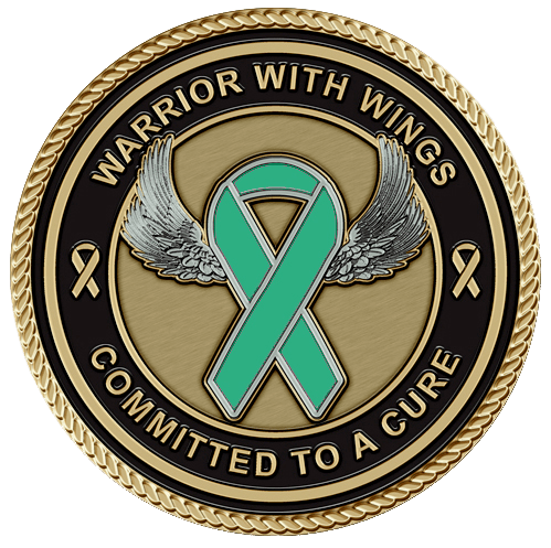 Warrior with Wings Cervical Cancer Small Medallion