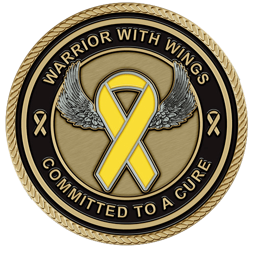 Warrior with Wings Childhood Cancer Large Medallion