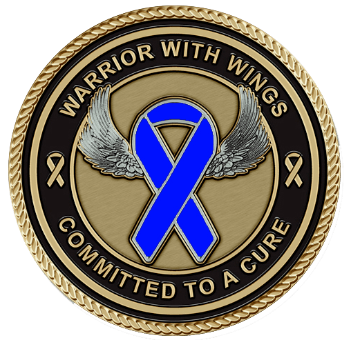 Warrior with Wings Colon Cancer Medallions