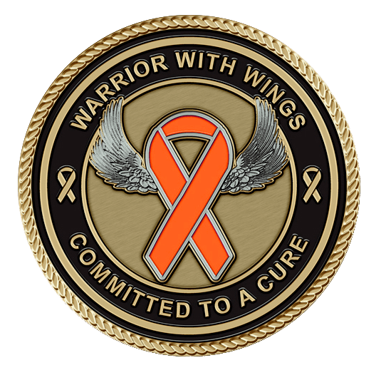 Warrior with Wings Leukemia Medium Medallion