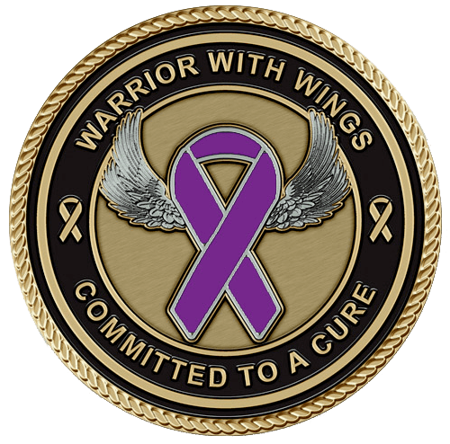 Warrior with Wings Pancreatic Cancer Medallion