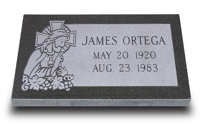 Watching Over Granite Grave Markers
