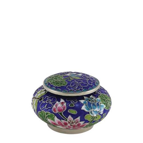 Water Lily Keepsake Cloisonne Urn