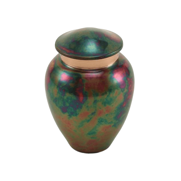 Watercolor Raku Keepsake Cremation Urn