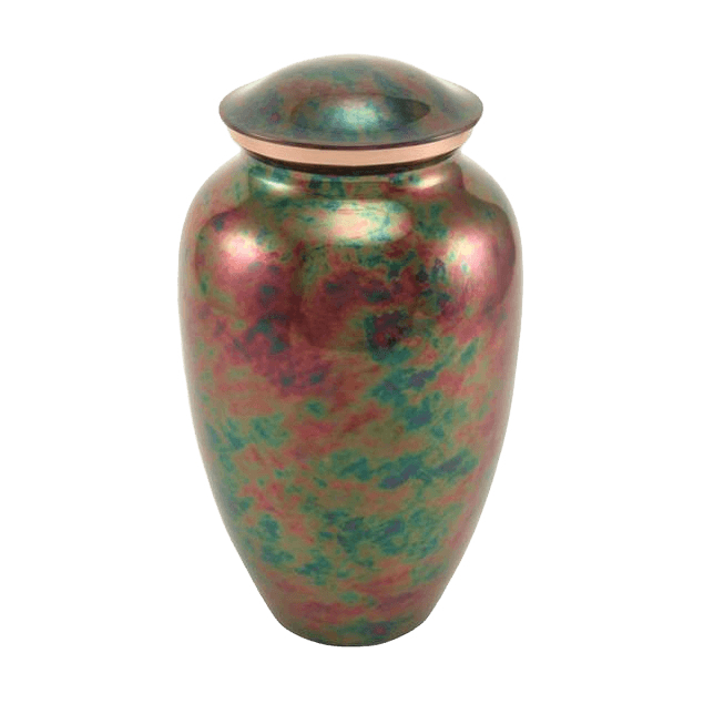 Watercolor Raku Cremation Urn