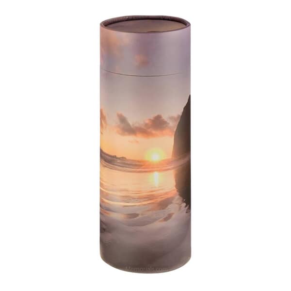 Waterfront Sunset Biodegradable Cremation Urn