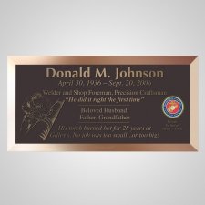 Welder Bronze Plaque