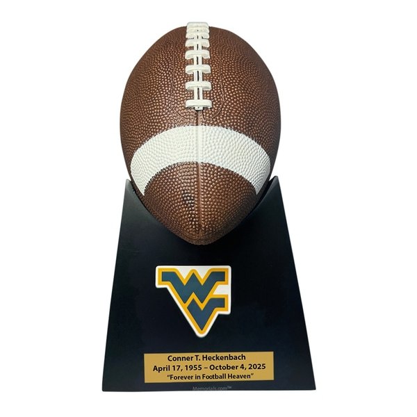 West Virginia Mountaineers Football Cremation Urn