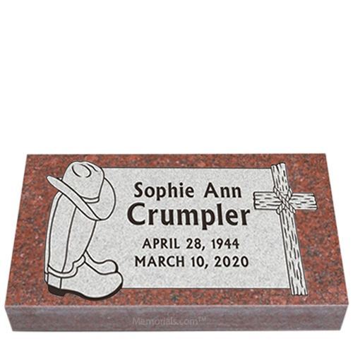 Western Granite Grave Marker 20 x 10