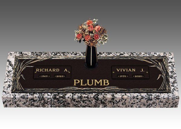 Wheat Field Companion Cremation Headstone 56 x 16