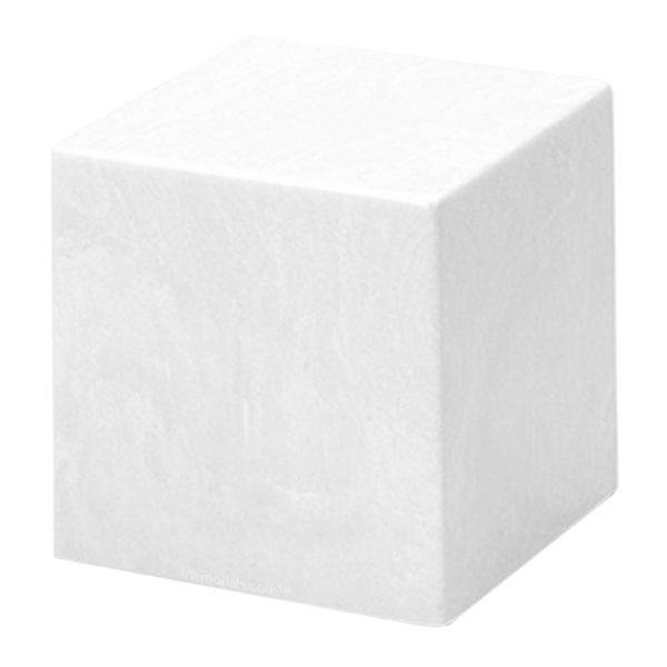 White Cube Keepsake Cremation Urn