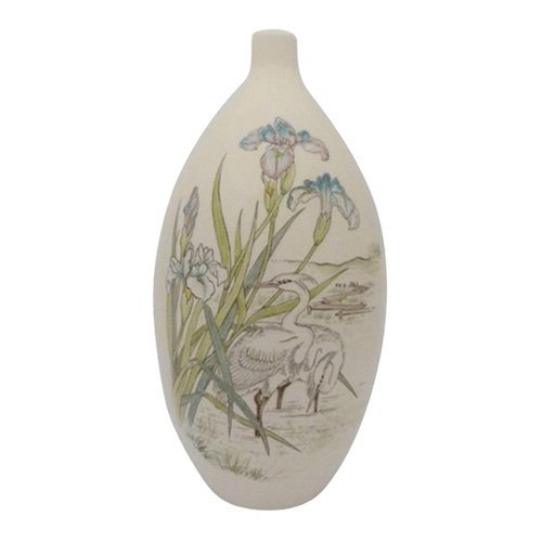 White Heron Ceramic Cremation Urn