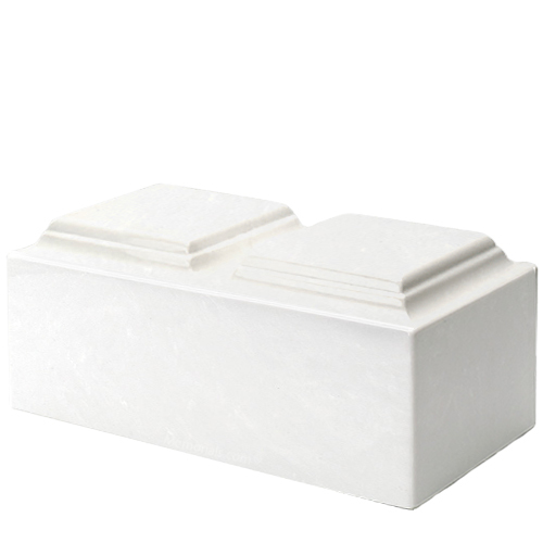 White Marble Companion Cremation Urn