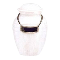 White Pet Marble Urn