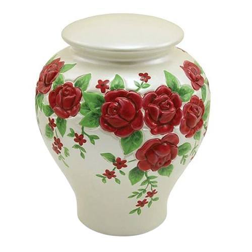 Wild Roses Ceramic Urn