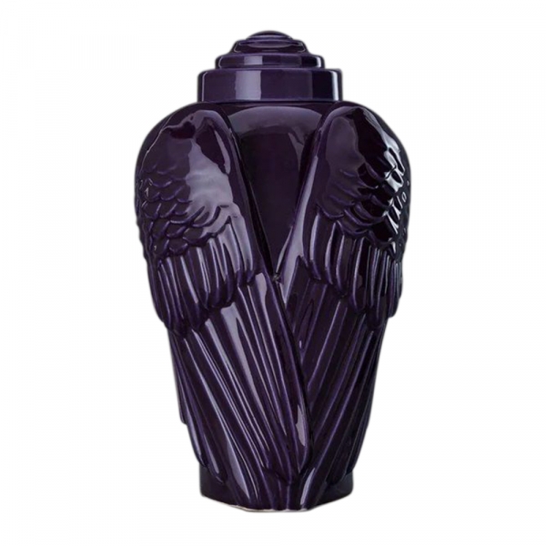 Wings Purple Cremation Urn