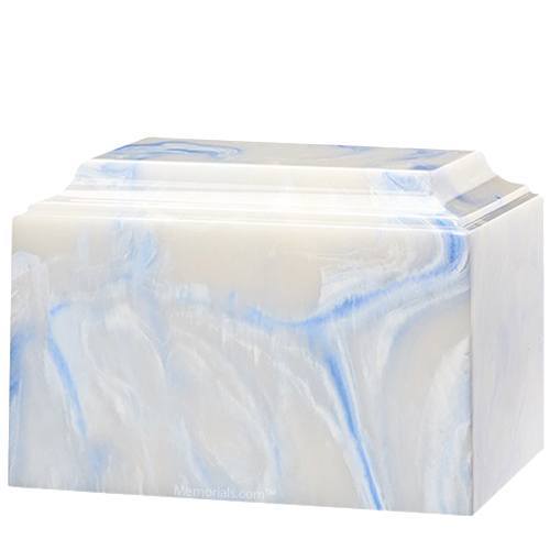 Winter Blue Cultured Marble Urn