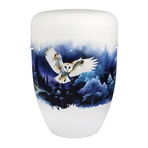 Winter Owl Biodegradable Cremation Urn