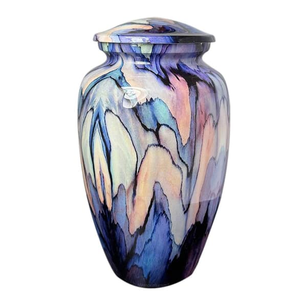 Winter Watercolor Cremation Urn