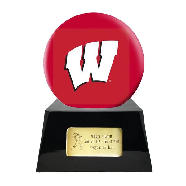 Wisconsin Badgers Team Sphere Cremation Urn