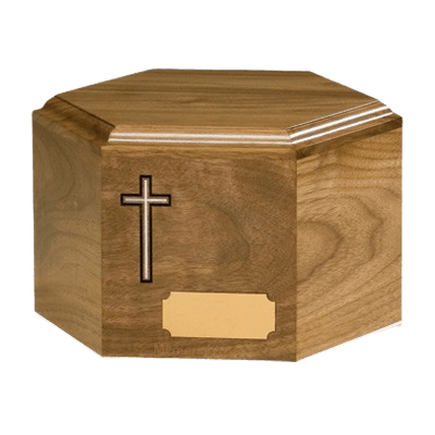Mother of Pearl Wood Cremation Urn