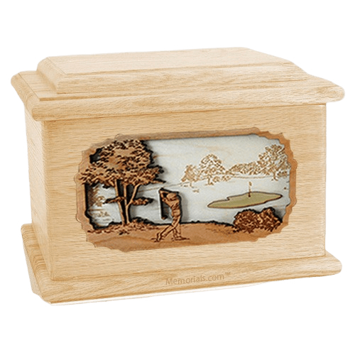 Golf Maple Memory Chest Cremation Urn