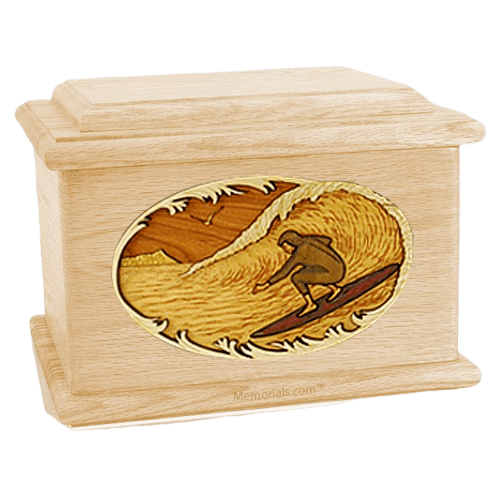 Surfer Maple Memory Chest Cremation Urn