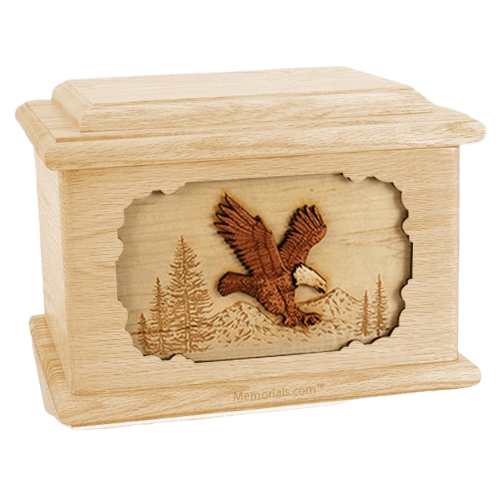 Eagle Maple Memory Chest Cremation Urn