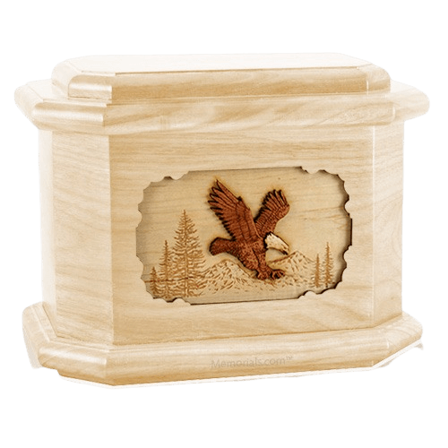 Eagle Maple Octagon Cremation Urn