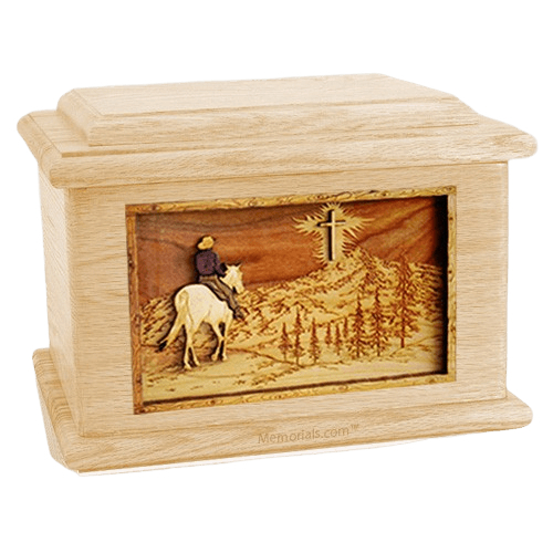 Last Horse Ride Maple Memory Chest Cremation Urn