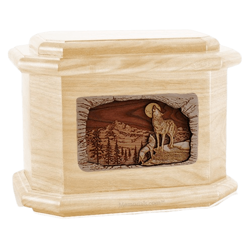 Moonlight Serenade Maple Octagon Cremation Urn