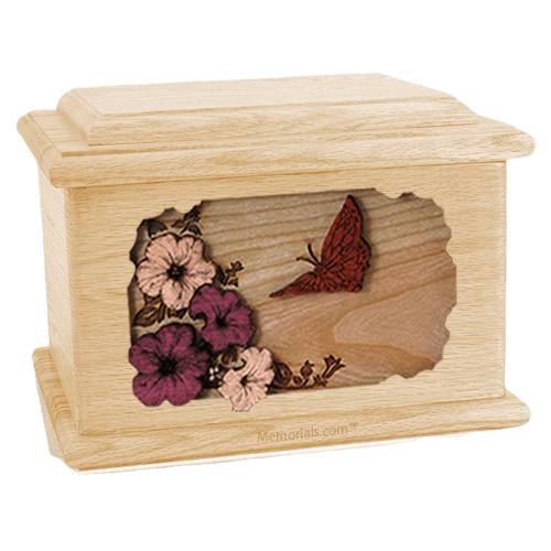 Butterfly Maple Memory Chest Cremation Urn