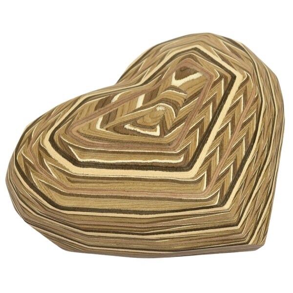 Wooden Heart Cremation Urn