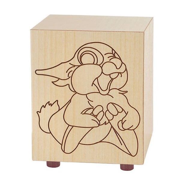 Wooden Rabbit Cremation Pet Urn