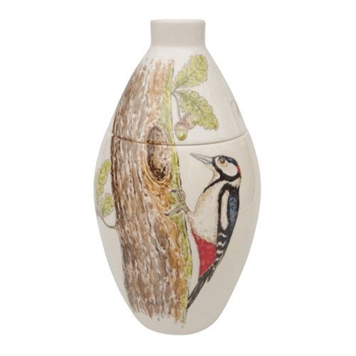 Woodpecker Ceramic Cremation Urn