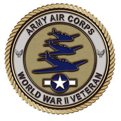 WWII Army Air Corp Veteran Small Medallion