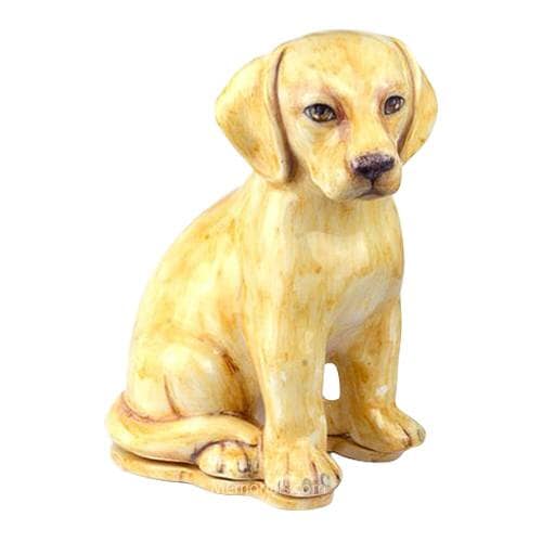 Yellow Labrador Ceramic Cremation Urn
