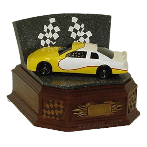 Yellow Race Car Cremation Urns