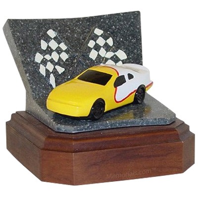 Yellow Race Car Keepsake Urn