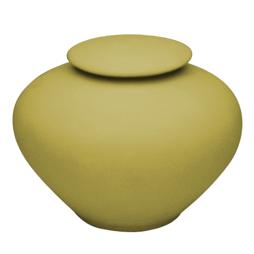 Yellow Silk Companion Porcelain Clay Urn