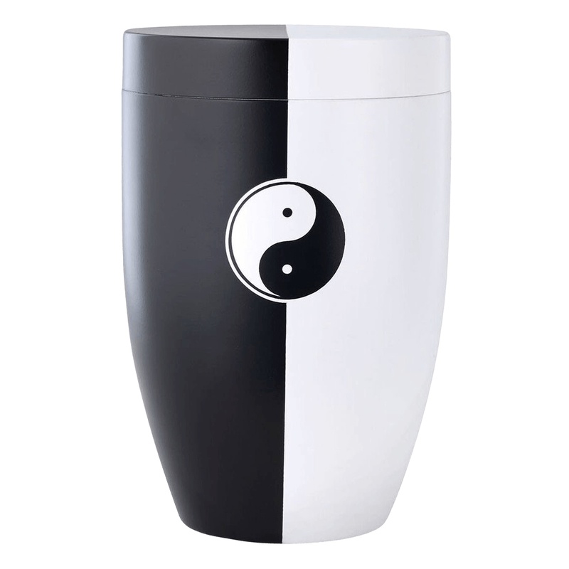 Ying Yang Steel Cremation Urn