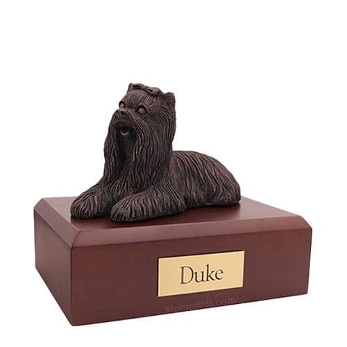 Yorkshire Terrier Bronze Medium Dog Cremation Urn