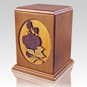 Rose Stem Wood Cremation Urn