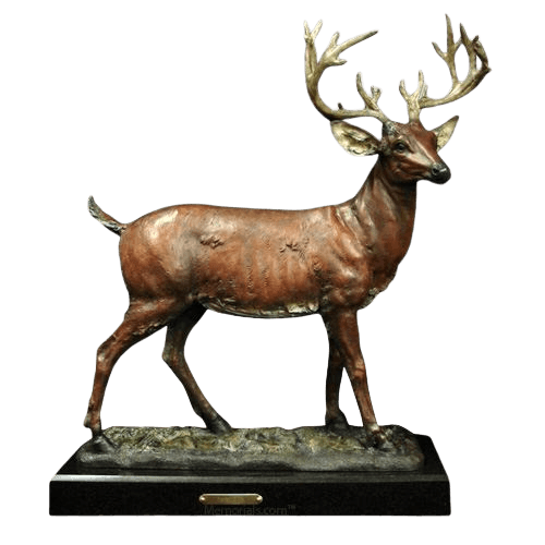 Deer Bronze Cremation Urn