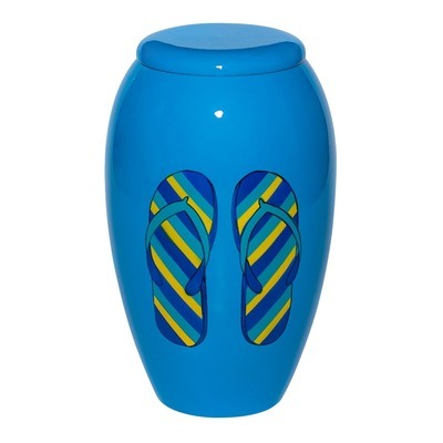  Striped Flip Flop Cremation Urn