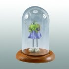 Oak Tall Glass Keepsake Dome