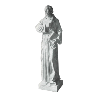 St. Francis And Bible Granite Statue VI