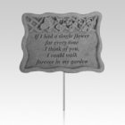 Single Flower Pet Memorial Stake 